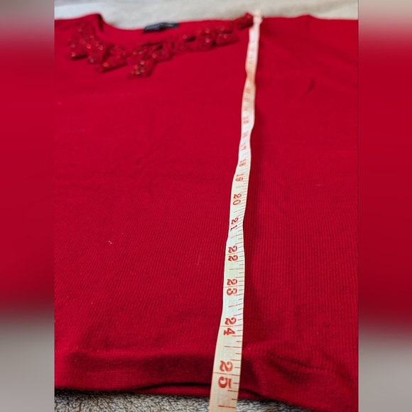 Jones New York red beaded top 3X - Picture 6 of 9